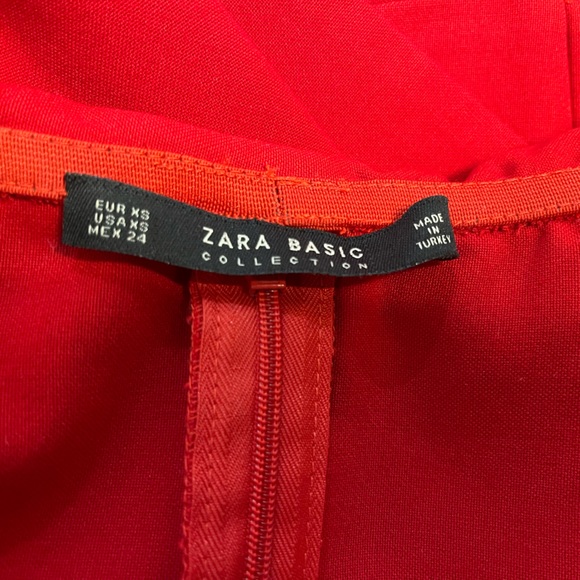 Zara Basics Off the Shoulder Red Dress - Picture 12 of 13